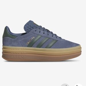 Adidas Gazelle Bold Blue and Green Shoes